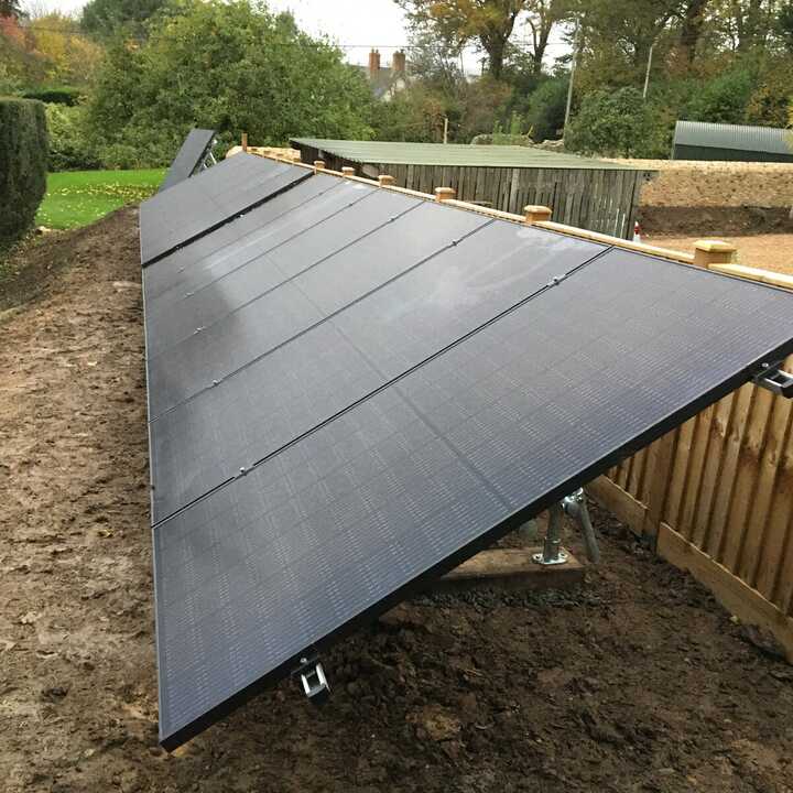 ground mounted solar PV panels